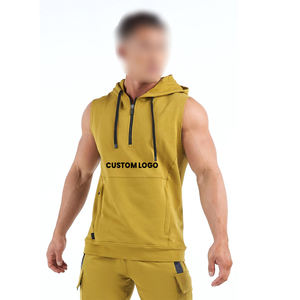 Sudadera con capucha para hombre, disponible en diferentes colores, cómoda, sin mangas, lisa, de VIKY INDUSTRIES. - Product Image 1