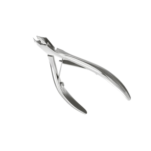 Pinza para cutículas de uñas de 5 "personalizada, punta de 3mm, mango liso de acero alemán, pinza para cutículas de uñas de doble resorte con embalaje personalizado - Product Image 2