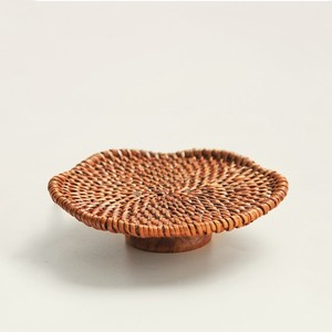 Présentoirs empilables en rotin rond brun pour gâteaux à muffins Support de plateau en bois à plusieurs niveaux - Product Image 3