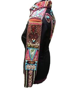 Chaqueta ecuestre de cierre de cremallera elegante y elegante de primera calidad para equitación occidental Suministro ODM transpirable - Product Image 4