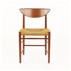 Silla de comedor moderna hecha de marco de madera maciza de teca con algas marinas tejidas en el asiento para uso interior y exterior - Product Image 2