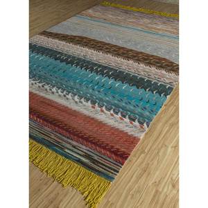 Tapis Manchaha en laine et soie de bambou noué à la main, 9x12, rectangulaire, rayé, pour la maison, le couloir, épaisseur 10 mm - Tapis Jaipur, modèle US - Product Image 2