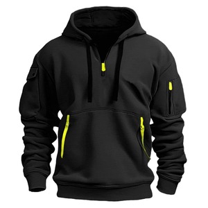 เสื้อวอร์มลำลองขนแกะมีกระเป๋าและซิปหลายช่องสำหรับผู้ชายและผู้หญิงเสื้อสวมหัวทรงหลวมไซส์ใหญ่พิเศษแฟชั่นฤดูหนาว2024ใหม่ - Product Image 1