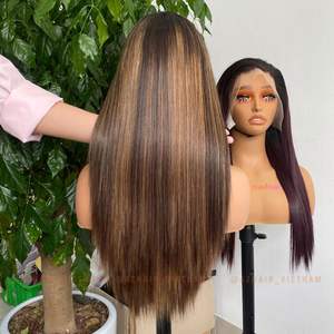 Extensiones de pelo Remy vietnamita real virgen, peluca negra y marrón, pelo humano virgen - Product Image 3