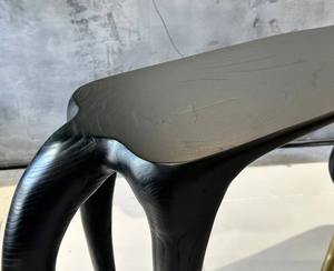 Mesa Consola Decorativa Hecha a Mano con Diseño de Caballo Salvaje en Madera de Olmo Sólido, Consola Artística de Lujo para Interiores de Primera Calidad - Product Image 4