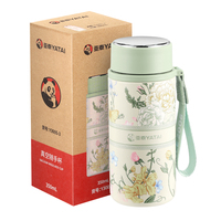 YATAI personnalisé 350ml en acier inoxydable 24H anti-déversement dessin animé fleur gobelet chaud/froid enfants tasse poignée couvercle tasses en gros