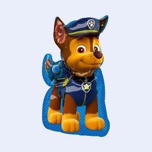 Palloncino in lamina metallizzata Paw Patrol Chase 58x78 cm, decorazione per feste per bambini, confezione da 2 pezzi - Product Image 1