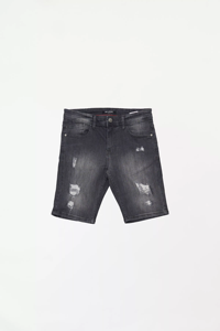 Shorts de Mezclilla de Poliéster/Algodón con Acabado Lavado a la Piedra y Estilo Sexy para Hombre - Product Image 2