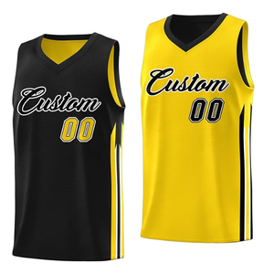 Vente en gros de maillots de basket-ball sur mesure en polyester design par sublimation avec nom d'équipe combinaison de couleurs multiples et option de taille supérieure - Product Image 1