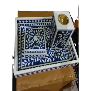 Oferta: Juego de Bandeja y Quemador de Incienso con Incrustaciones de Nácar, Especial para Ramadán y Eid, de Quality Handicrafts - Product Image 4
