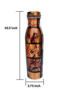 High Quality Pure Meena Printed <b>Copper</b> Water <b>Bottle</b> in Different Styles with Premium Packaging Made in India - Product Image 4