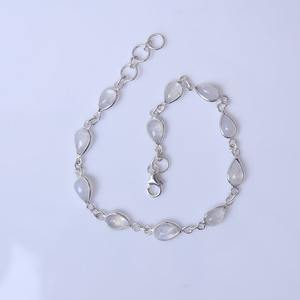925 <b>Sterling</b> <b>Silver</b> Moonstone Gemstone <b>Bracelet</b> Jewelry Handmade Boho Style <b>Bracelet</b> Jewelry for <b>Women</b> Wedding Gift for Wife - Product Image 3