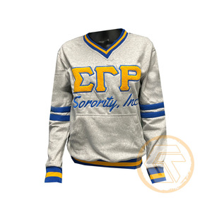 เสื้อสเวตเชิ้ตผู้หญิงคุณภาพสูง Sigma Gamma Rho ผ้าฝ้ายฟลีซ 500 กรัม เป็นมิตรกับสิ่งแวดล้อม สำหรับฤดูใบไม้ร่วงและฤดูหนาว ปักด้านหน้า ระบายอากาศได้ดี มีซิป - Product Image 5