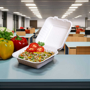 Boîte à lunch en bagasse de qualité supérieure, écologique, compostable, récipient alimentaire jetable pour événements d'entreprise, pique-niques et activités de plein air - Product Image 5