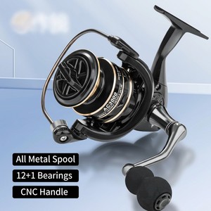 Carrete de Pesca Giratorio de Agua Salada de Alto Rendimiento, 12+1BB, Relación de Engranajes 5.2:1, Carrete de Metal CNC, Lanzamiento Largo, Carrete de Pesca Marina - Product Image 4