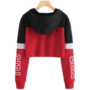 Mode Gym femmes haut court à capuche filles personnalisé haut court à capuche bonne qualité sweat à capuche personnalisé - Product Image 2