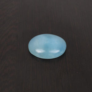 Cabochon ovale bleu 18x14mm aigue-marine naturelle 14.40cts pierres précieuses en vrac pour l'artisanat bijoux en argent - Product Image 4
