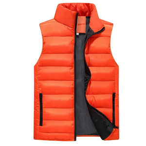 Chaleco acolchado de algodón y poliéster deportivo con logotipo bordado/impresión OEM personalizada chaleco y chalecos transpirables y duraderos para hombre - Product Image 5