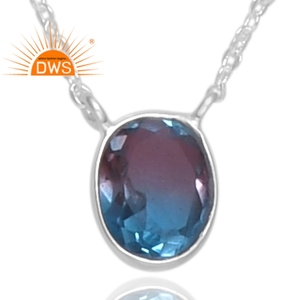 Meilleur Design Collier pendentif en argent sterling 925 avec tourmaline naturelle bio Fabrication de bijoux personnalisés - Product Image 2