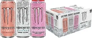 2026 Más Vendido MonsterUltraParadise Light Sabor Crujiente a Manzana y Kiwi Empaque en Caja Ofertas al por Mayor Ingrediente Principal Ginseng - Product Image 3