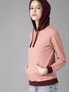 Sudadera con Capucha de Jersey con Cuello en V, Mezcla de Poliéster, Estampado Personalizado para Mujer, Invierno/Otoño, Transpirable, Ecológica - Product Image 2