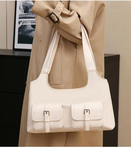 Stylish Women Shoulder Handbag with Double Buckle Pockets <b>Large</b> Capacity Tote <b>Bag</b> for Daily Work Travel Fashion Accessory - Product Image 1