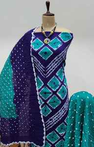 Traje Formal de Primavera con Cintura Natural en Línea A, Estampado en Seda Hecha a Mano, con Dupatta de Satén, Vestido de Fiesta - Product Image 4