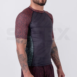 Camiseta de Compresión Unisex de Spandex/Nailon de la Mejor Calidad, Manga Corta, Transpirable, Ajustada, para Gimnasio, Entrenamiento Físico - Product Image 3