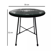 Table de salle à manger de style rétro prête à l'exportation, mobilier de jardin extérieur en acier, table en métal avec structure extérieure, pour plage, cuisine, parc, Espagne