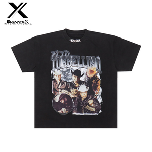 เสื้อยืดฮิปฮอปผู้ชาย/ผู้หญิง ผ้าฝ้าย 100% พิมพ์ลายดิจิตอล 3 มิติ ล้างสีแบบแอซิด ระบายอากาศได้ดี แห้งเร็ว 280 GSM หนัก ทรงโอเวอร์ไซส์ - Product Image 1