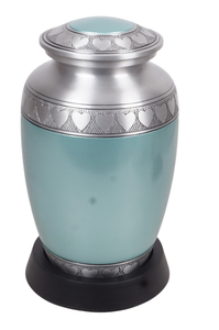 Urne de crémation classique en métal violet avec urnes funéraires en métal de finition peinte urne de décoration d'intérieur adulte urne de cendres d'image brillante - Product Image 2