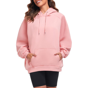 Jersey informal de gran tamaño para mujer, sudadera Coreana de algodón 100%, Sudadera ligera de manga larga, chaqueta informal con bolsillo - Product Image 3