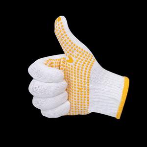 Gants de travail en coton tricoté Safeti avec points en PVC noir, pas chers, 7G, 10 jauges, points en PVC rouge, bleu, jaune, gants de jardin - Product Image 6