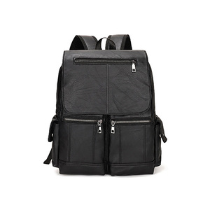 การออกแบบล่าสุดกันน้ําแฟชั่นกระเป๋าเป้สะพายหลังหนังแท้ / ราคาถูกพร้อมโลโก้ที่กําหนดเองผู้ชายผู้หญิงกระเป๋าเป้สะพายหลังหนัง - Product Image 5