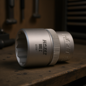 Hazet 3/8'' <b>12</b>-<b>Point</b> Square <b>Socket</b> with Traction Profile and Knurling - Product Image 3