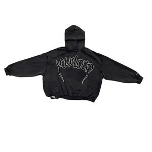 เสื้อสวมหัวมีฮู้ดโชว์ไหล่สำหรับผู้ชายผ้าคอตตอน100% โลโก้ออกแบบได้ตามที่ต้องการ - Product Image 1