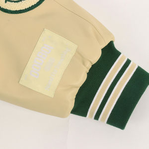 Chaqueta Universitaria de Béisbol con Mangas de Cuero y Bordado Chenille Personalizado OEM para Hombre - Product Image 6