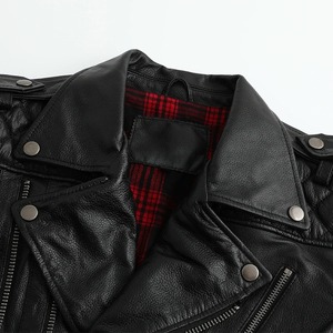 แจ็กเก็ตหนังสำหรับผู้ชายไซส์ใหญ่พิเศษมาใหม่กันลมมีซิปปิดระบายอากาศได้สำหรับนักแข่งรถมอเตอร์ไซต์ - Product Image 3