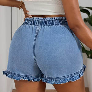 Nuevos Shorts de Mezclilla Azules de Alta Calidad con Diseño Personalizado para Mujer, Shorts de Mezclilla de Alta Calidad con Nuevo Diseño - Product Image 3