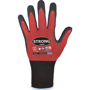 Safety <b>Gloves</b> PRECISOR Size 8 Red/Black EN 420 & EN 388 PPE II Stronghand-Pack of 12 - Product Image 4