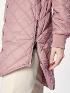 Veste matelassée en tricot avec rembourrage en polyester pour l'hiver pour femmes de qualité supérieure personnalisée en gros rose foncé - Product Image 4