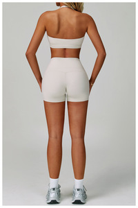 ชุดเสื้อผ้าเล่นโยคะแบบเปลือยขนาดพลัสไซส์เลกกิ้งรัดรูปสำหรับผู้หญิงและกางเกงขาสั้นสำหรับเล่นโยคะชุดชั้นในฟิตเนส - Product Image 4