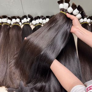 ผมต่อจากชาวเวียดนามสีดำและน้ำตาลผมทอผมเรมี่ผมแท้แบบคู่ - Product Image 4