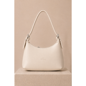 Beige Soft <b>Leather</b> Look Hand & Shoulder Bag Water Resistant PU Material - Product Image 1