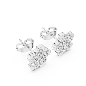 Design de mode plaqué rhodium S925 boucles d'oreilles en argent Sterling luxe VVS Moissanite Lab Grown diamant femmes boucles d'oreilles - Product Image 3