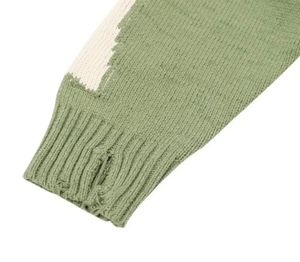 Pull en tricot 100% acrylique personnalisé |   Pull d'hiver surdimensionné |   Tricots respirants épais OEM ODM à marque privée - Product Image 5