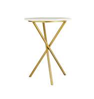 Table basse moderne 14x14x22 pouces en fer marbré de forme hexa à 3 pieds pour la maison, le bureau et les hôtels fabricant indien usine