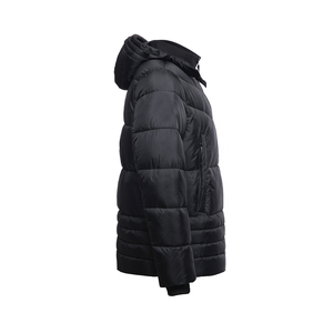 Veste à capuche matelassée camouflage sur mesure en gros pour hommes Imperméable et coupe-vent avec logo frontal - Product Image 4