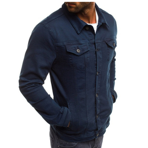 Veste en jean imperméable d'hiver sur mesure en gros, vêtements de rue, veste de vol pour hommes, déchirée en vrac, marque décontractée, manteau tendance - Product Image 1