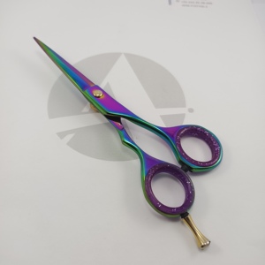 Ciseaux de coupe de cheveux de barbier en acier inoxydable enduit de couleur Mutli fabricant ciseaux de coiffure de barbier beau cisaillement de conception - Product Image 4